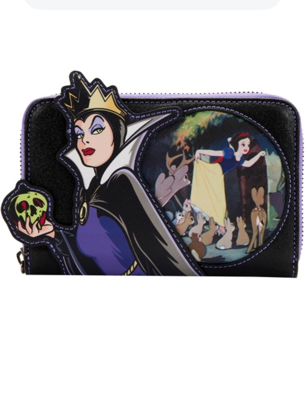 NWT Loungefly Evil Queen Villains Scenes Zip Around Wallet